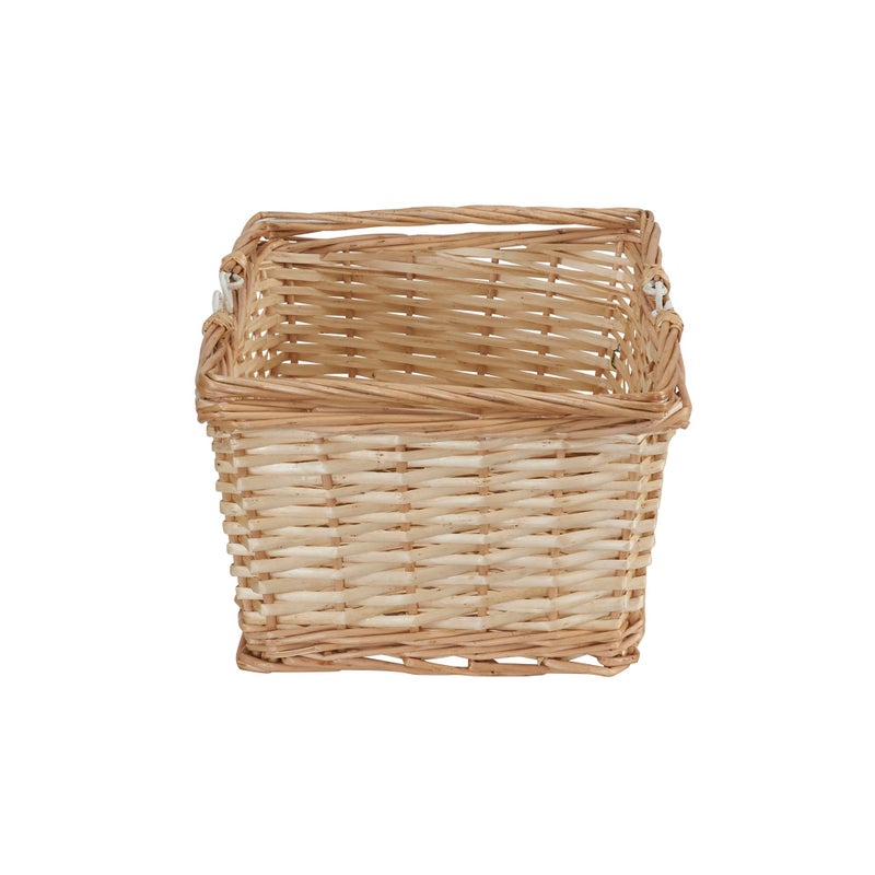 Household Essentials Woven Market Basket, Handwoven Willow Weave, Stylish Handles with Durable Metal Anchors, Classic and Versatile, Attractive, Spacious, Lightweight, Natural - Image 5